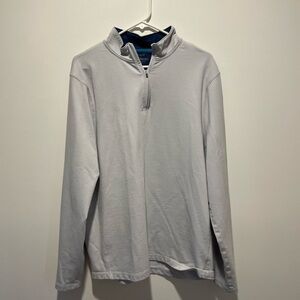 J. Crew Mens Quarter-Zip Pullover Light Gray Size XL